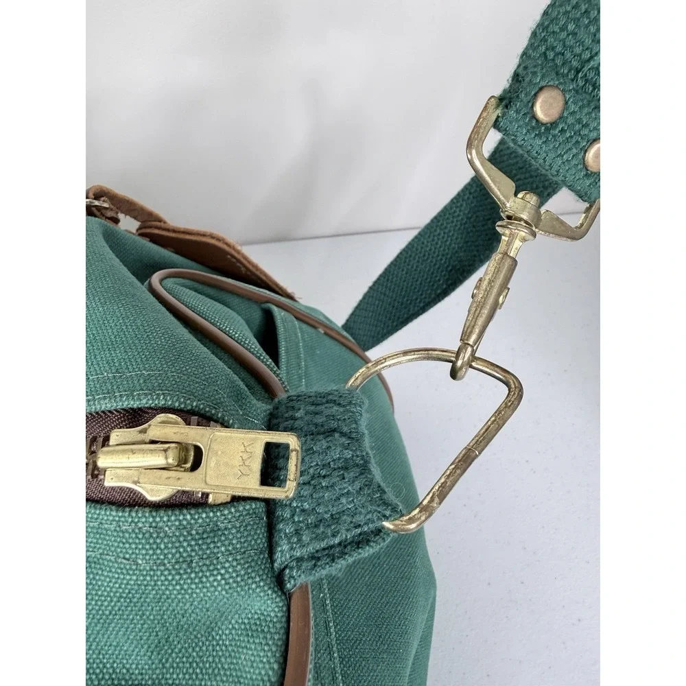 Vintage The Ocean Course Kiawah Island Green Canvas Leather Golf Duffle Bag
